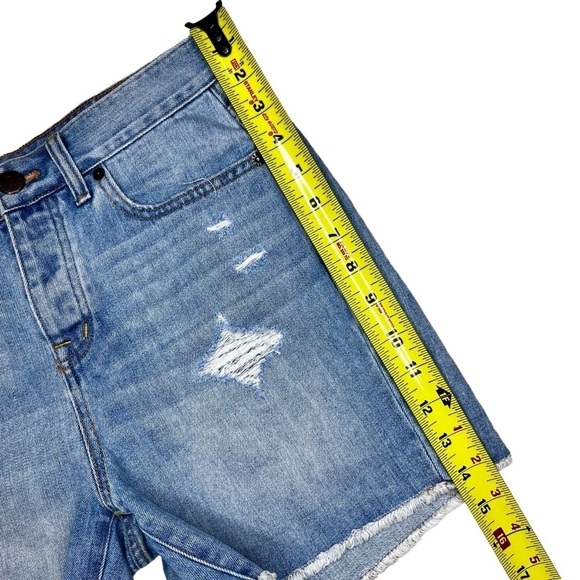 J. Crew Distressed Button-fly Light Wash Shorts Size 25 - Picture 5 of 8